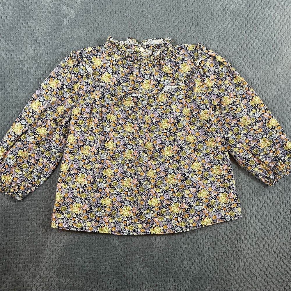 Universal Thread Women's Balloon 3/4 Sleeve Floral Blouse Size Small Cottagecore - Picture 4 of 9